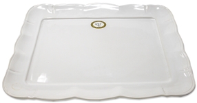 Elegant White-Glazed Platter Owned by the Kennedy Family -- From Sotheby's 2005 Sale, ''Property From Kennedy Family Homes''