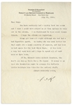Franklin D. Roosevelt Letter Signed From 1928 Regarding a Crisis at Warm Springs -- ''...I wish I could have stayed on at Warm Springs to help out in the crisis...''