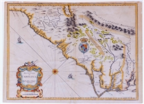 17th Century Map of the Carolinas, Extending From Jamestown, Virginia to Matanzas Bay, Florida