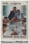 Norman Rockwell Signed ''Four Freedoms'' Posters Measuring 28.5'' x 40'' -- Complete Set of Four Posters From 1943 Each Signed by Rockwell, Without Inscription