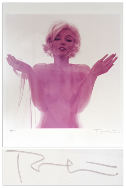Marilyn Monroe Photograph From the Last Sitting -- Signed by Photographer Bert Stern of a 250 Limited Edition