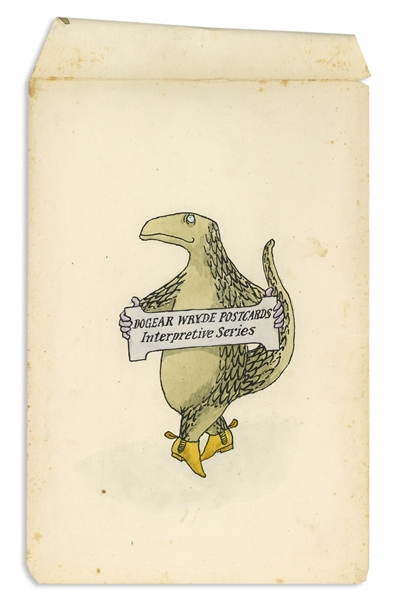 Edward Gorey Original Limited Edition Set of His Famous Hand-Painted Alphabet Postcards
