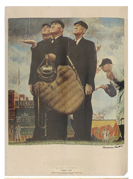Norman Rockwell ''Tough Call'' Signed Poster