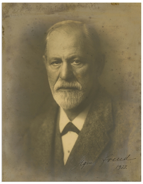 Scarce Sigmund Freud Signed Photo Measuring Over 9'' x 11.75'' -- With University Archives COA