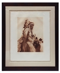 Edward Sheriff Curtis Original Large Photogravure Plate of ''The Old Cheyenne'' -- From ''The North American Indian''