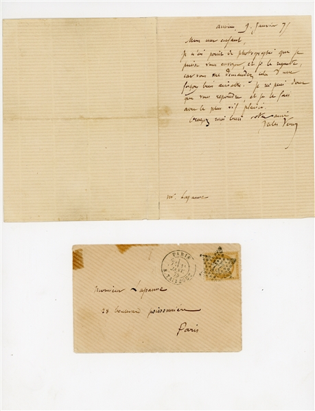 Jules Verne Autograph Letter Signed From 1875 -- ''...I can only answer you, and I do so with the greatest pleasure...''