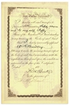 John D. Rockefeller Signed Stock Certificate for Standard Oil Trust From 1884