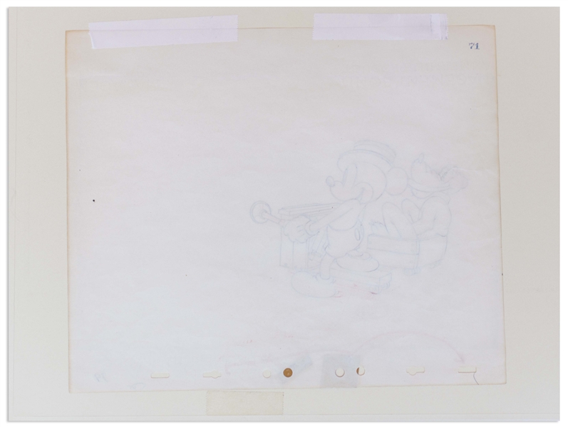 Pencil Drawing Used in the Making of the 1939 Disney Short ''Society Dog Show''