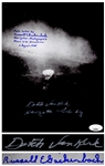 Dutch Van Kirk & Russell Gackenbach Signed Photo of the Hiroshima Bombing -- With JSA COA