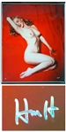 Hugh Hefner Signed Limited Edition Cibachrome of Marilyn Monroes Famous Red Velvet Pose