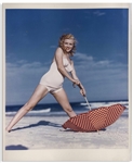 Original 8 x 10 Photograph of Marilyn Monroe Taken by Andre de Dienes in 1949 -- From the Tobay Beach Photo Session