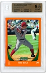 Mike Trout 2011 Bowman Chrome Draft Orange Refractors Rookie Card #101 -- Serial Numbered 10 of Only 25 -- Beckett Graded 9.5, None Graded Higher
