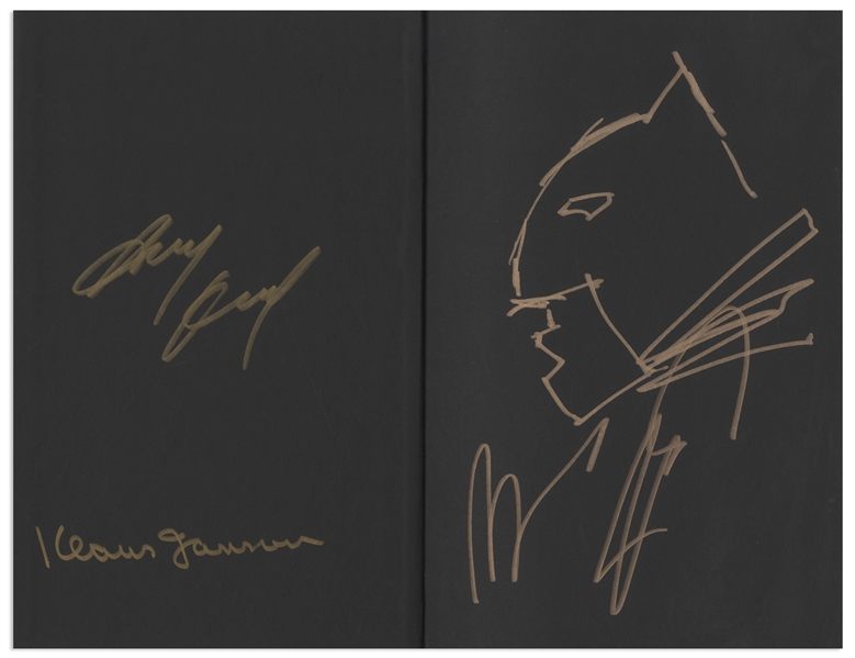 Frank Miller Hand-Drawn & Signed Batman Sketch -- Within Book One of ''The Dark Knight III: The Master Race''