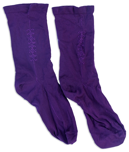 Prince Stage-Worn Outfit Including Shirt, Pants, Boots & His Purple Socks -- From the Jam of the Year World Tour, With Mayte's Garcia's LOA