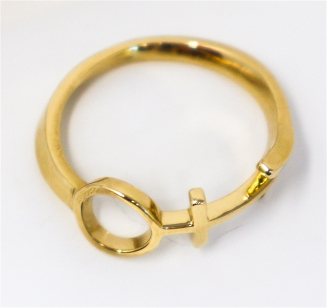 Prince Stage-Worn 14K Gold Love Symbol Ring -- With LOA From Mayte Garcia