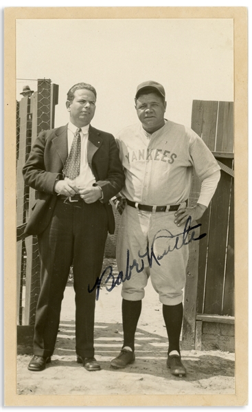 Babe Ruth Signed Photo -- With PSA/DNA COA