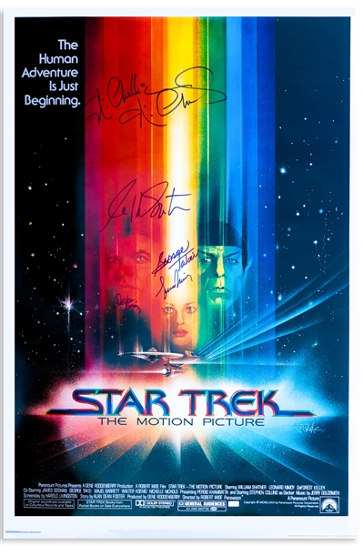 ''Star Trek'' Cast-Signed Poster for the 1979 Film -- Signed by Shatner, Nimoy, Takei, Nichols and Koenig