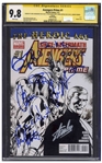 Avengers Prime Cast-Signed Comic #1, Graded 9.8 -- Signed by 8 Cast Members Plus Creator Stan Lee
