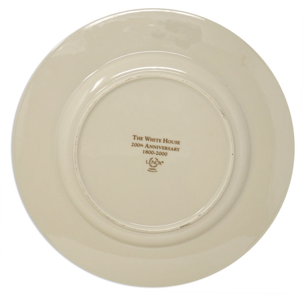 Bill Clinton White House China Dinner Plate to Honor the 200th Anniversary of the White House