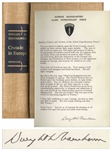 Dwight D. Eisenhower Signed D-Day Speech From the Limited Edition of Crusade in Europe -- Near Fine Condition