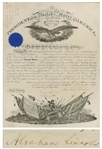 Abraham Lincoln Military Appointment Signed as President -- With Full Abraham Lincoln Signature