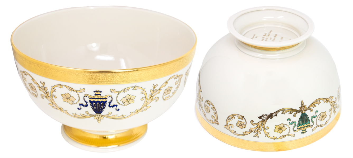 Lenox China Presentation Bowl in the Millennium Style, Made for the George W. Bush White House