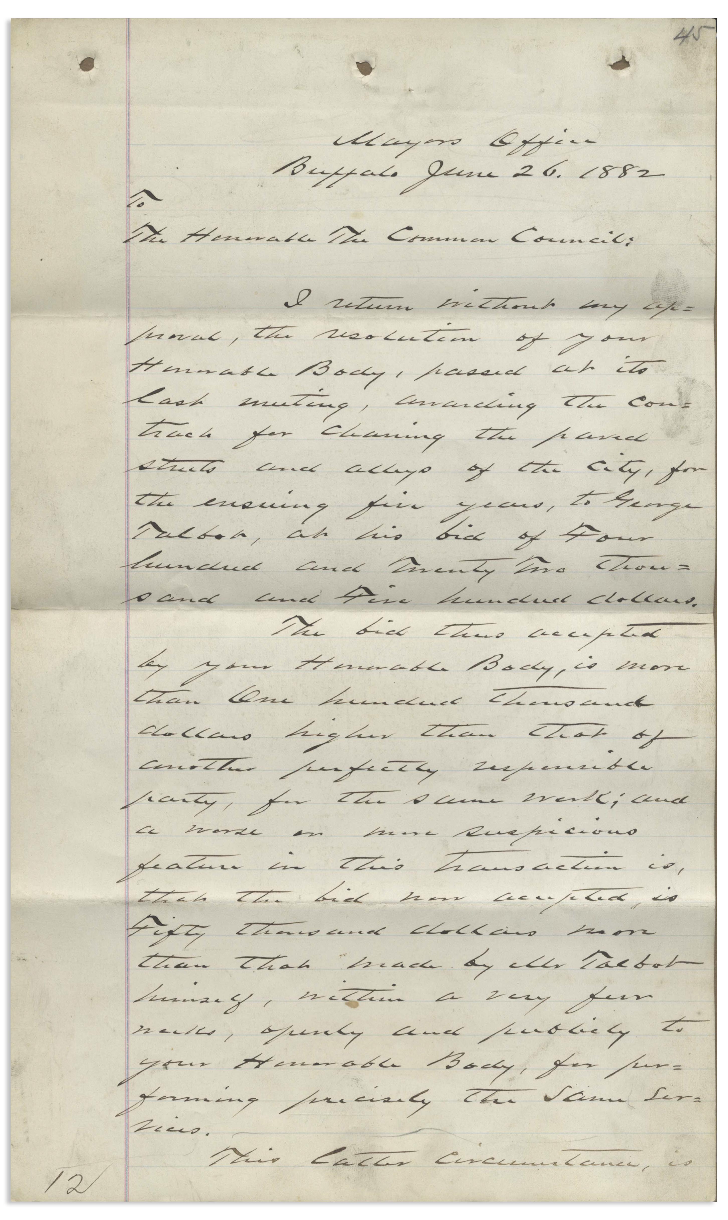 Lot Detail - Grover Cleveland Autograph Speech Signed of His Famous ...