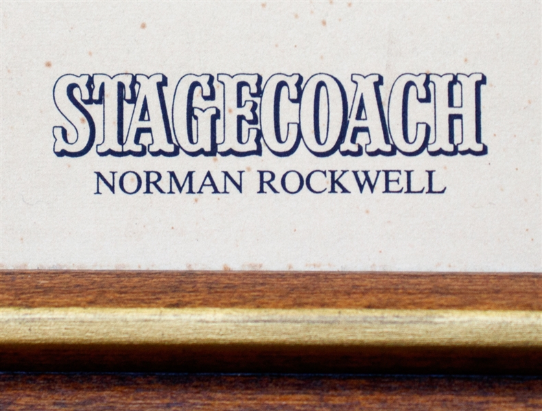 Norman Rockwell Signed Print of ''Stagecoach'' -- Art Done for the 20th Century Fox Film in 1966