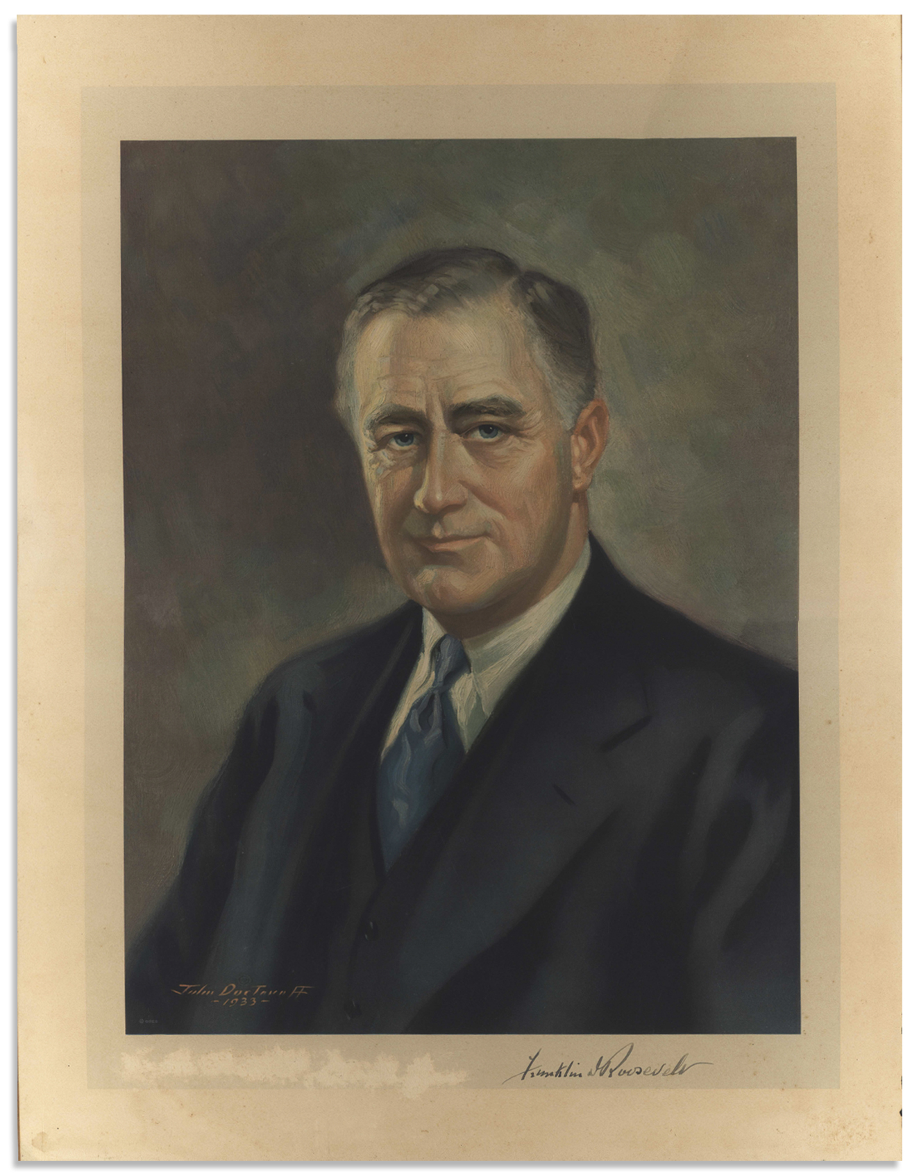 Lot Detail - Franklin D. Roosevelt Portrait Signed as President -- With ...