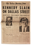 The Dallas Morning News Announces KENNEDY SLAIN ON DALLAS STREET