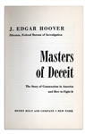 J. Edgar Hoover Signed ''Masters of Deceit The Story of Communism in America and How to Fight It''