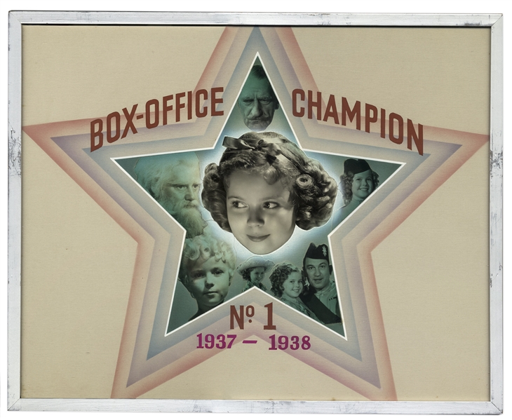 Lot of 4 ''Box-Office Champion No. 1'' Awards for Shirley Temple From 1934-1937 -- From the Important Poll of Movie Theater Owners That Would Make or Break Hollywood Careers