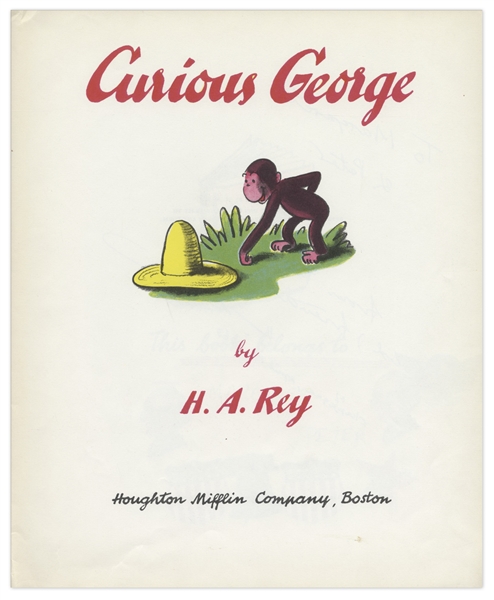 ''Curious George'' First Edition Signed by H.A. Rey -- First Book From 1941