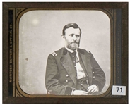Ulysses S. Grant Magic Lantern Slide -- Taken by Mathew Brady During the Civil War in 1864