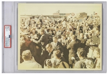 Original 10 x 8 Photo of John and Jackie Kennedy Taken by Cecil W. Stoughton the Morning of the Assassination -- Encapsulated & Authenticated by PSA as Type I Photograph