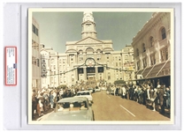 Original 10 x 8 Photo of John F. Kennedy Taken by Cecil W. Stoughton the Morning of the Assassination -- Encapsulated & Authenticated by PSA as Type I Photograph
