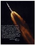 Walter Cunningham Signed 16'' x 20'' Photo With Personal Message Honoring Wernher von Braun