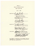 Michael Collins Signed Copy of the Apollo 11 Flight Plan