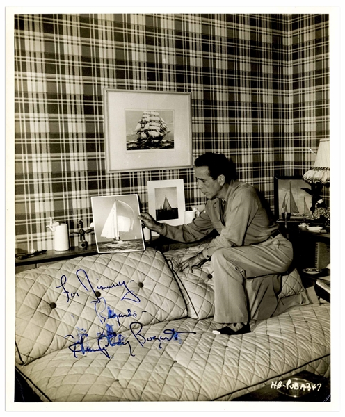 Lot of Hollywood 8'' x 10'' Signed Photos Including Many Signed by Humphrey Bogart & Lauren Bacall, and a Photo Signed by the Nat King Cole Trio