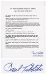 Paul Tibbets Signed Statement Regarding Dropping the Atomic Bomb on Hiroshima During World War II -- ...I was shot in the ass with confidence...