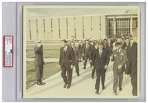 Original 10 x 8 Photo of John F. Kennedy Taken by Cecil W. Stoughton in Houston the Day Before the Assassination -- Encapsulated & Authenticated by PSA as Type I Photograph