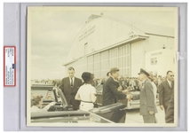 Original 10 x 8 Photo of John and Jackie Kennedy Taken by Cecil W. Stoughton in Houston the Day Before the Assassination -- Encapsulated & Authenticated by PSA as Type I Photograph
