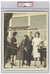 Original 8 x 10 Photo of John and Jackie Kennedy Taken by Cecil W. Stoughton in Houston the Day Before the Assassination -- Encapsulated & Authenticated by PSA as Type I Photograph