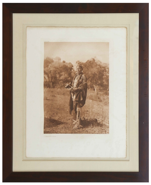Edward Sheriff Curtis Original Large Photogravure Plate of ''A Cheyenne Chief'' -- From ''The North American Indian''