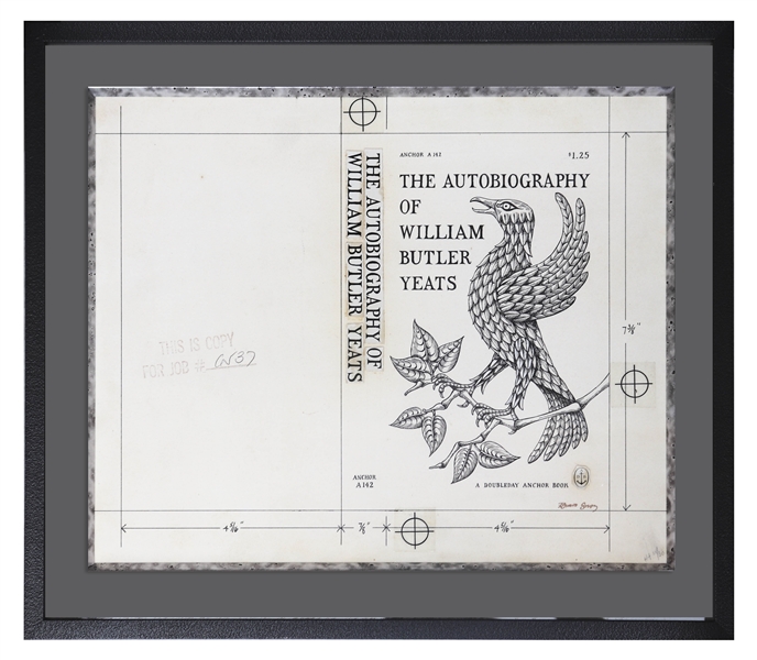 Edward Gorey Original Cover Artwork for ''The Autobiography of William Butler Yeats'', Published 1958