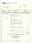Fred Haise Signed Souvenir Copy of the Infamous Grumman ''Towing Invoice'' for Apollo 13