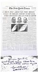 Frank Borman Signed New York Times Poster From Christmas 1968 -- Borman Additionally Writes From Apollo 8, good night, Merry Christmas and God Bless