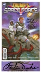 Apollo Astronauts Charlie Duke and Frank Borman Signed Copy of Trumps Space Force -- Duke Writes Sign me up, President Trump and Melania