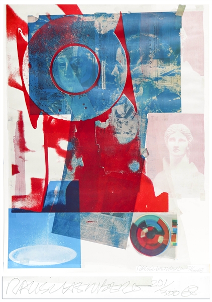 Robert Rauschenberg Signed Limited Edition Lithograph of ''Quarry''