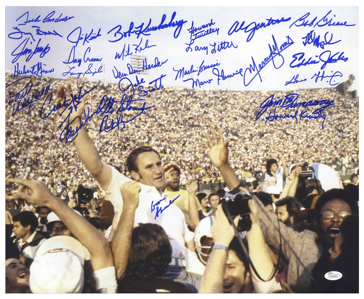 1972 Miami Dolphins Team-Signed 20'' x 16'' Photo -- Signed by Coach Don Shula & 28 Players -- With JSA COA